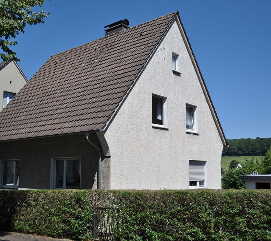 Vorher-Ansicht einer Hausfassade